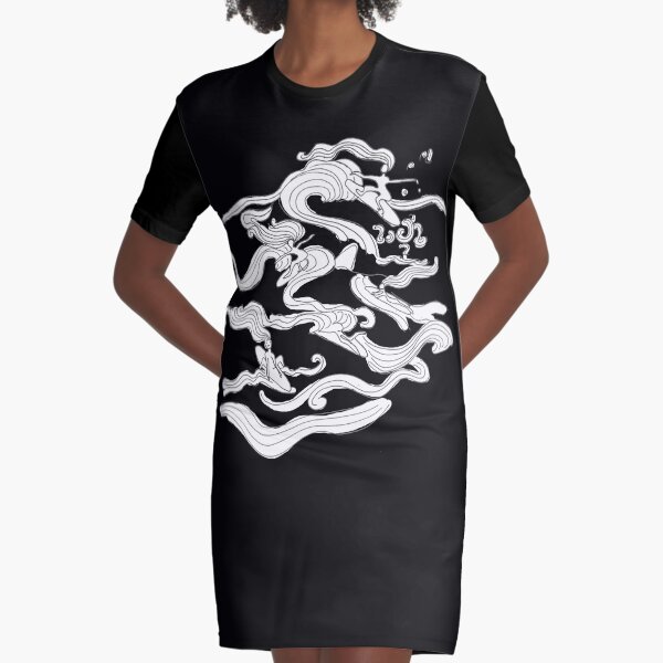 Ladies surfer Graphic T-Shirt Dress