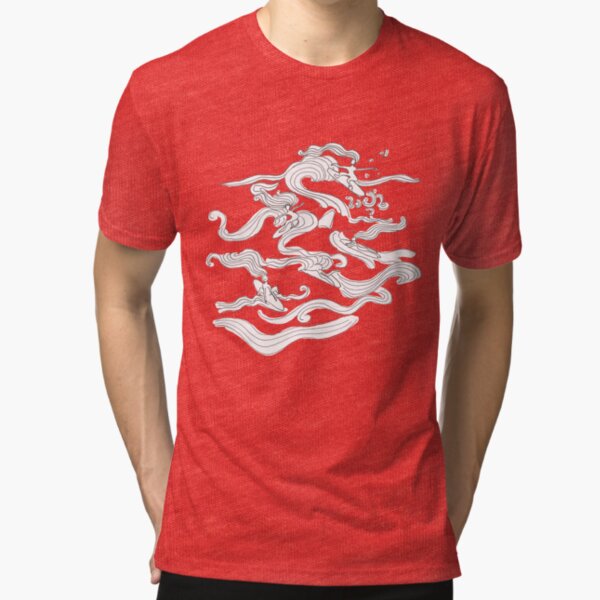 Ladies surfer Tri-blend T-Shirt