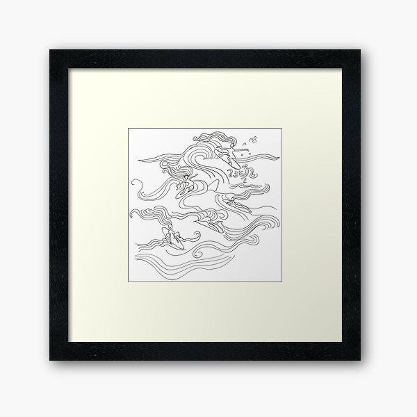 Ladies surfer Framed Art Print