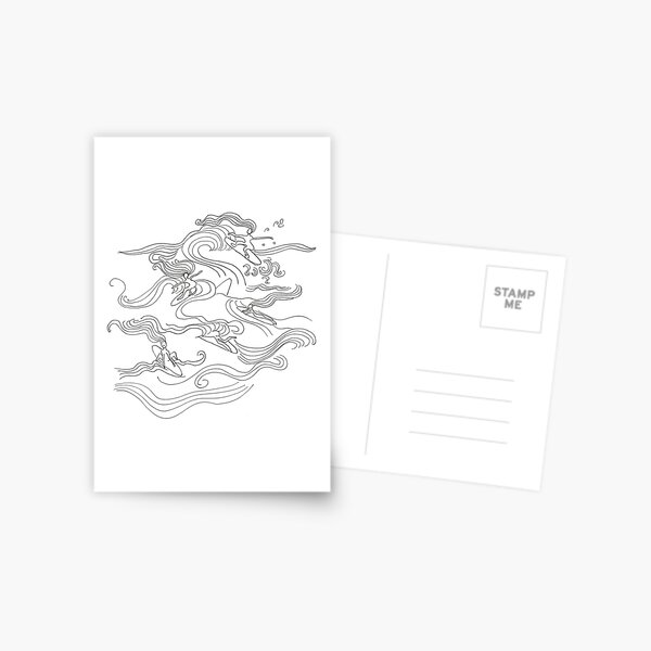 Ladies surfer Postcard