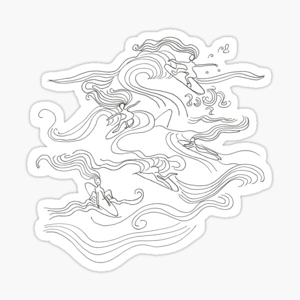 Ladies surfer Sticker
