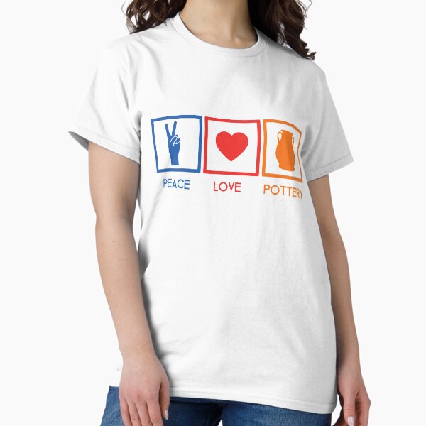 Item preview, Peace Love Pottery designed and sold by SillyShirtsLOL.