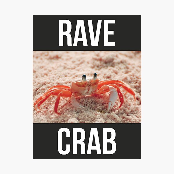 Crab Rave Meme Wall Art Redbubble - crab rave off roblox id