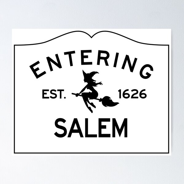 Item preview, Entering Salem Massachusetts - Commonwealth of Massachusetts Sign - The City of Witches designed and sold by NewNomads.