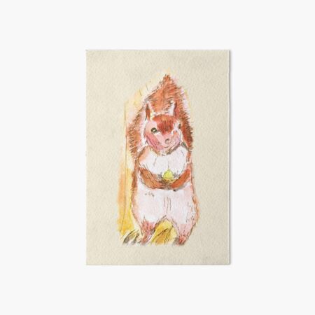 Cute Red Squirrel Design Art Board Print