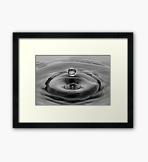 Water Drop Black and White Framed Print