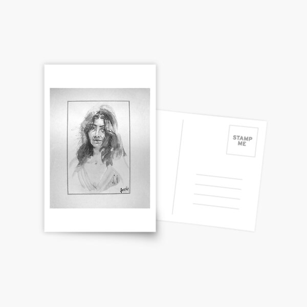 Judy Collins Look-a-Like Self Portrait Postcard