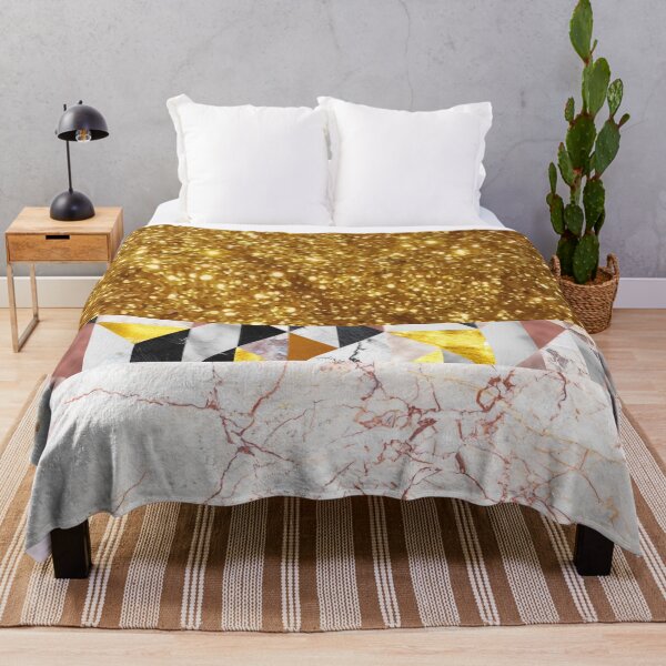 Item preview, Glittering Gold, Rosegold Marble and Geometric Metallic Pattern designed and sold by cadinera.