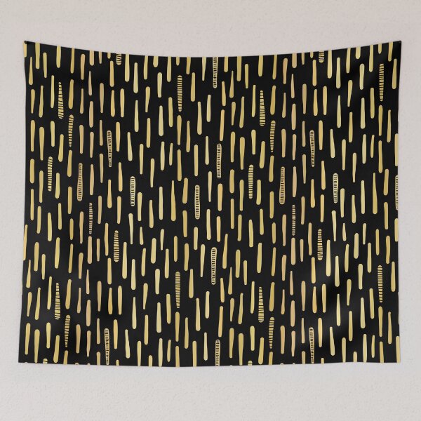 Item preview, Black Gold Foil Lines Stripes Pattern Seamless Vector Hand Drawn designed and sold by Limolida.