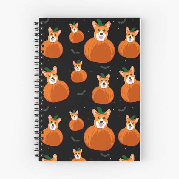 Item preview, pumpkin corgi doodle pattern - halloween designed and sold by FandomizedRose.
