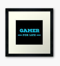 Lifer Gaming T Shirts. Cool Gifts Ideas for Gamers. Framed Print