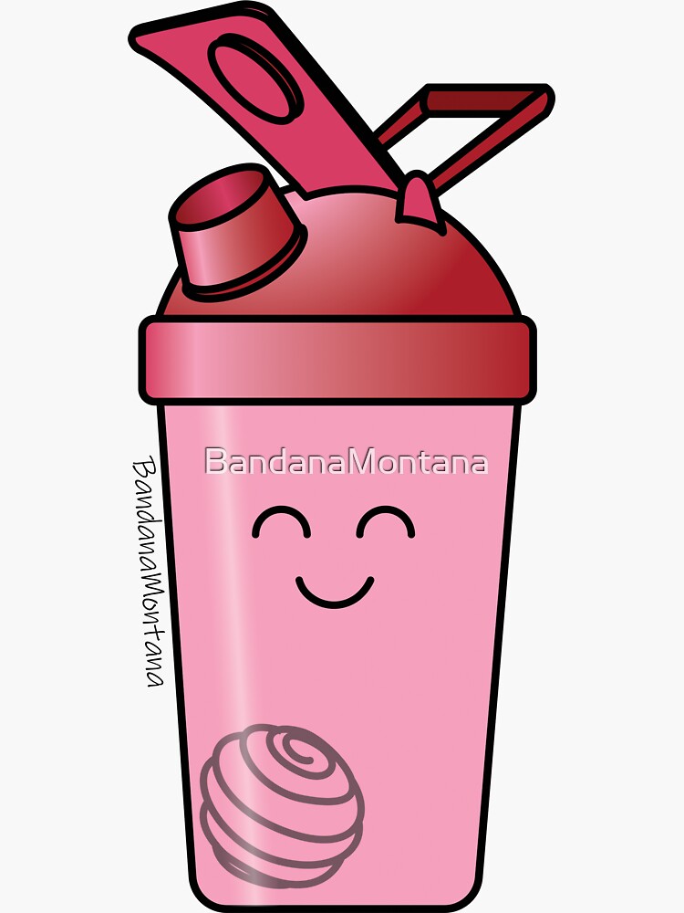 "Protein Shaker Cup Illustration" Sticker for Sale by BandanaMontana