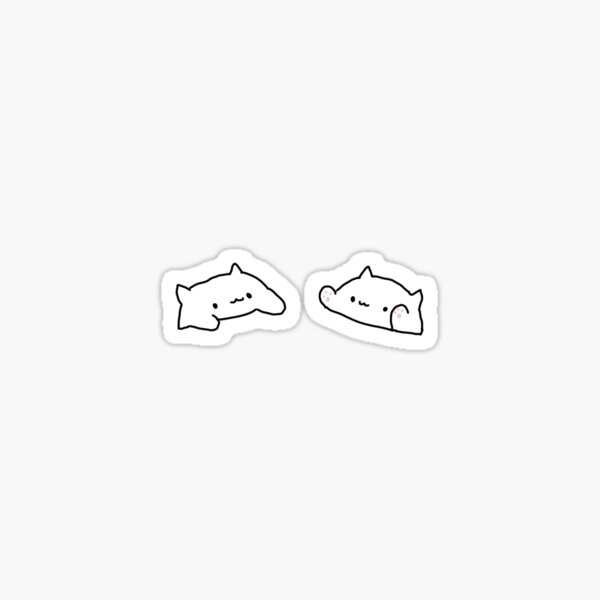 Extra Small Bongocats for laptop frame Sticker
