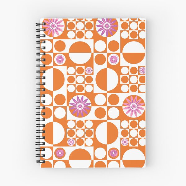 Item preview,  Geometric Mod Flower Power Pattern - Orange White designed and sold by WickedRefined - Nicole Demereckis.