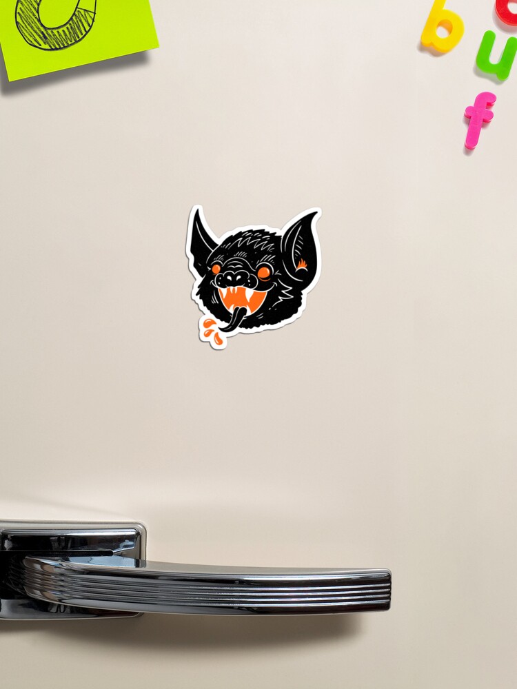 Thumbnail 1 of 3, Magnet, Vintage Bat Halloween designed and sold by SPOOKYSWAG.