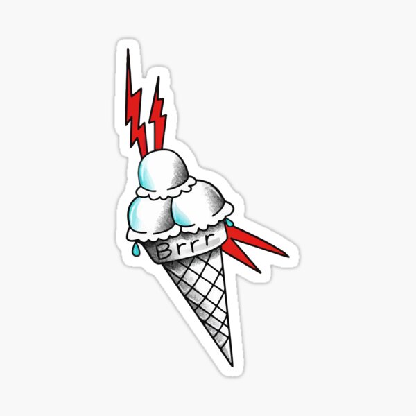 brrr ice cream Sticker