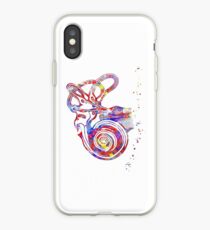 Ear anatomy, Inner ear, Cochlea Histology, Vestibular System Structure, Audiology iPhone Case