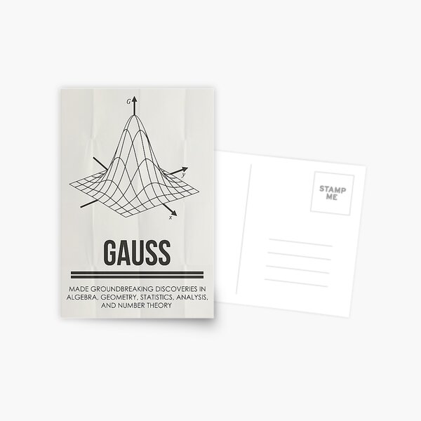 GAUSS - Mathematicians Collection Postcard