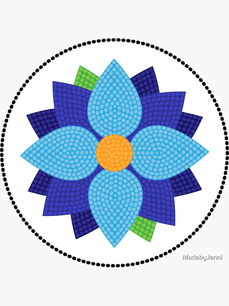 "Beaded Flower" Sticker by MadebyJenni Redbubble