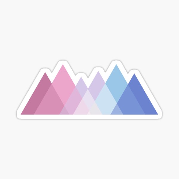 Bigender Mountains Logo Sticker