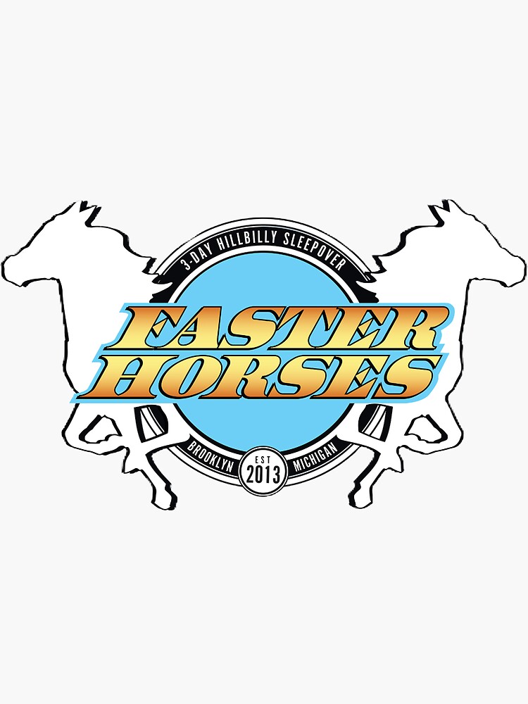 "Faster Horses" Sticker for Sale by rachaelgill Redbubble