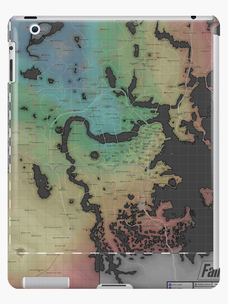 Fallout 4 Map Ipad Case Skin By Ragsmaroon Redbubble