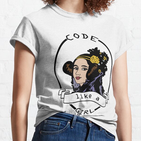 Code Like a Girl Hot Pink Juniors Soft T-Shirt