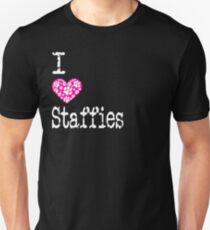I Heart Staffies | Love Staffordshire Bull Terrier Dog Breeds Unisex T-Shirt