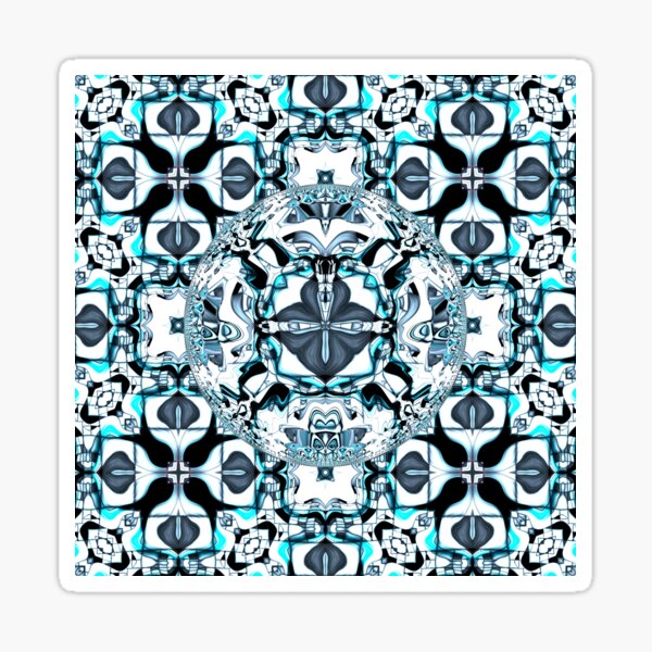Mirrored Escher II Sticker