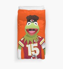 Kermit Mahomes Meme Duvet Cover