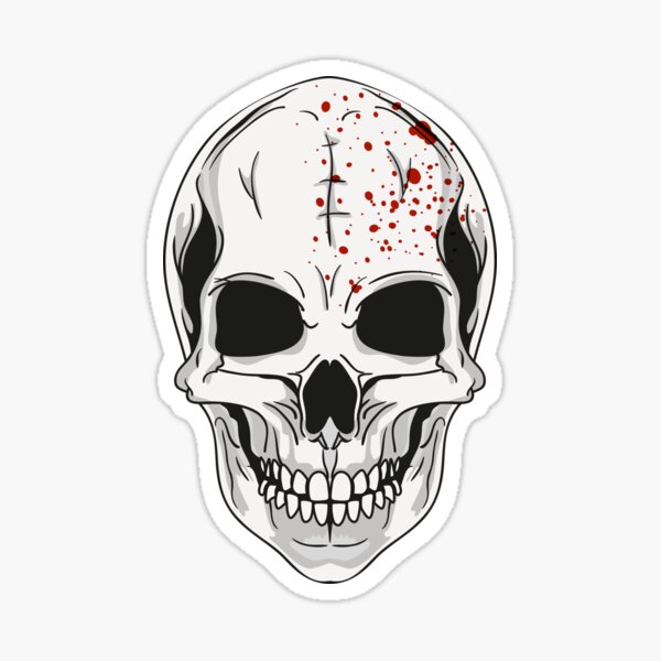 Halloween Skull Sticker