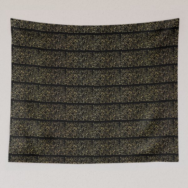 Item preview, Luxe Gold Black Foil Typography Pattern Seamless Background designed and sold by Limolida.