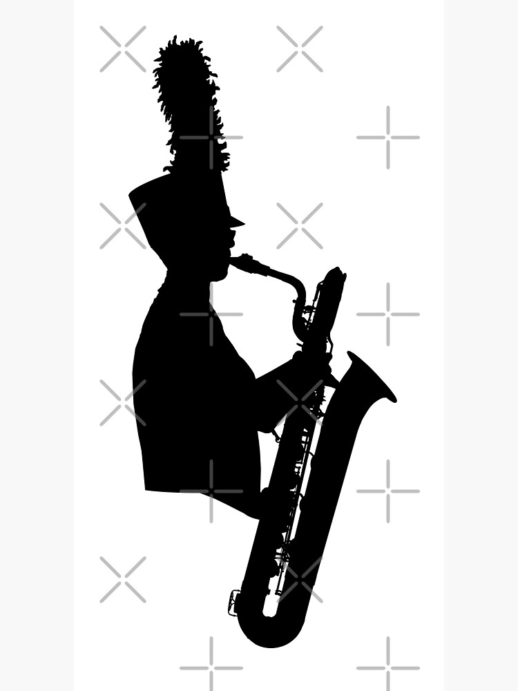 "Marching Band Bari Sax" Poster by Vistascribe Redbubble