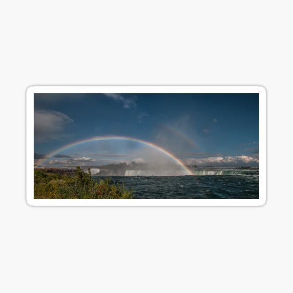 Rainbow over the falls Sticker