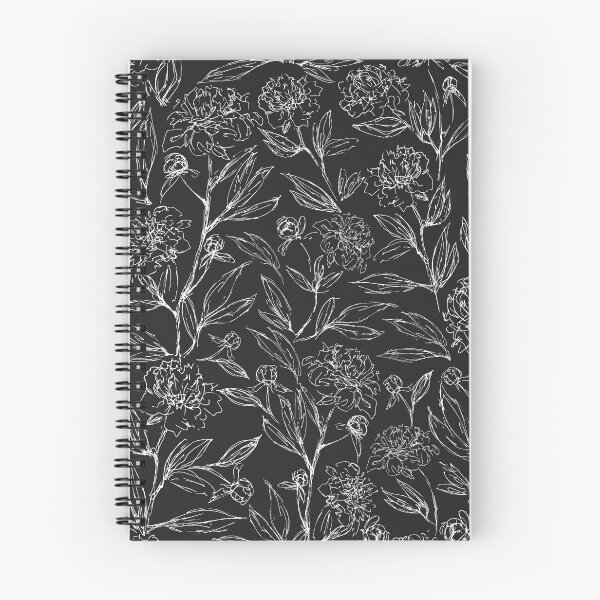 Item preview, Black and White Sketched Peonies designed and sold by JaanaHalme.