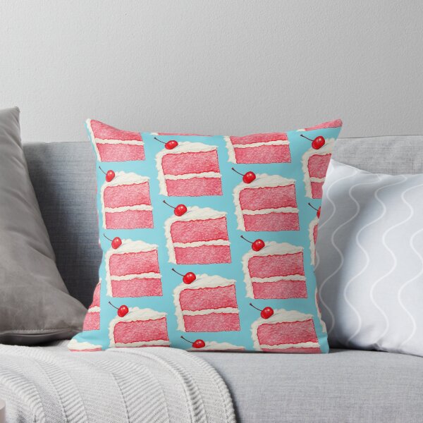 Item preview, Cherry Cake Slice Pattern - Blue designed and sold by Kelly  Gilleran.