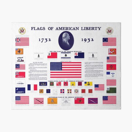 1932 Flags of American Liberty Art Board Print