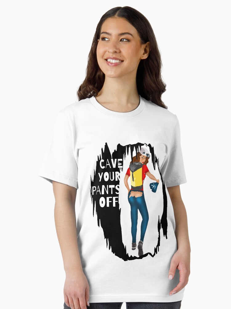 Thumbnail 2 of 7, Essential T-Shirt, "Cave Your Pants Off" Caving T-Shirt designed and sold by boundlesstees.