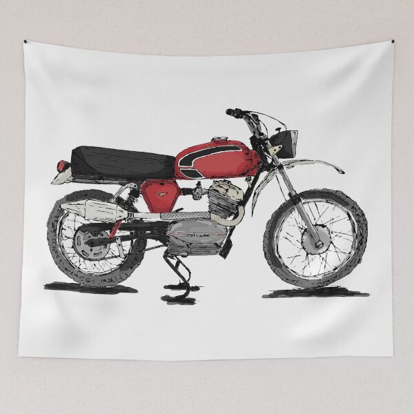 Item preview, Vintage Dirt Bike - 125 Scrambler designed and sold by BlackBarrel.