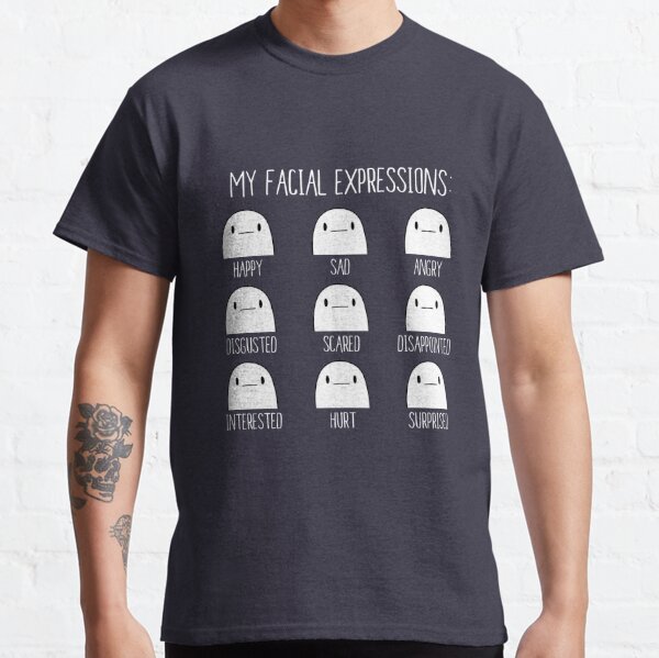 My Facial Expressions | nerd geek poker face introvert Classic T-Shirt