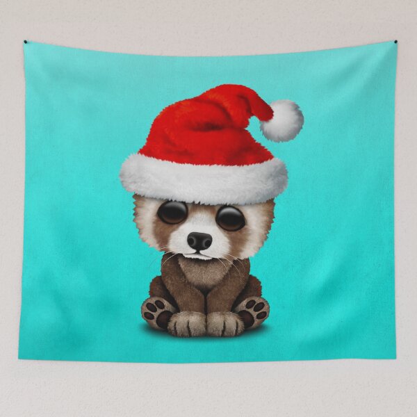 Item preview, Christmas Red Panda Wearing a Santa Hat designed and sold by JeffBartels.