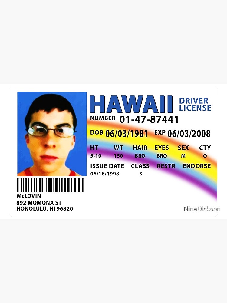 Mclovin Id Printable Printable World Holiday