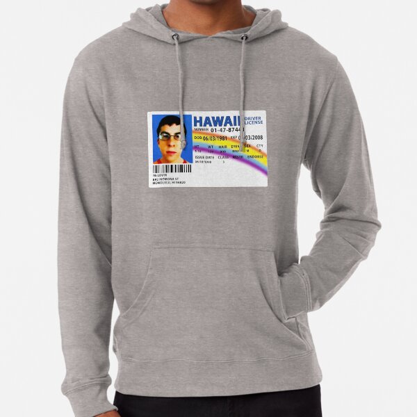 Réplica de licencia de conducir de McLovin SUPERBAD Sudadera ligera con capucha