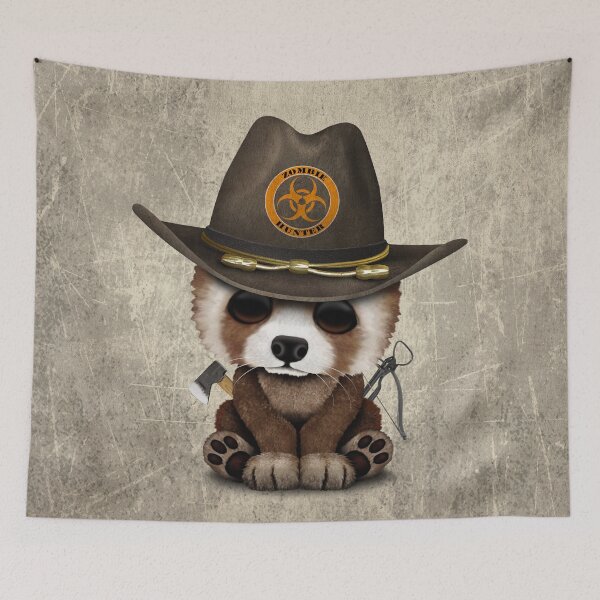Item preview, Baby Red Panda Zombie Hunter designed and sold by JeffBartels.