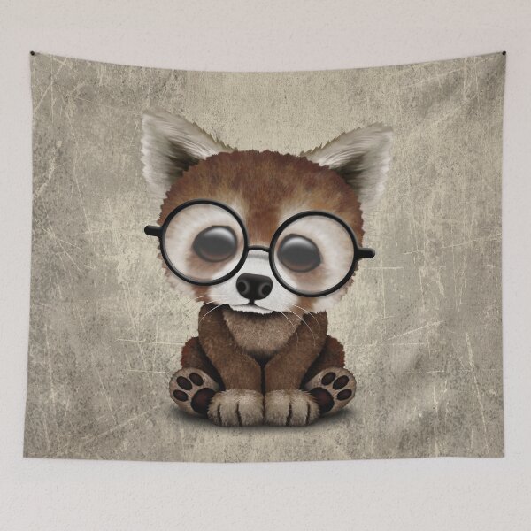 Item preview, Cute Nerdy Red Panda Wearing Glasses designed and sold by JeffBartels.