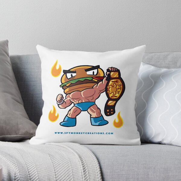 BTW - Jimmy Cheeseburger Throw Pillow