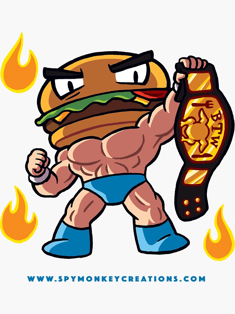Thumbnail 3 of 3, Sticker, BTW - Jimmy Cheeseburger designed and sold by spymonkey.