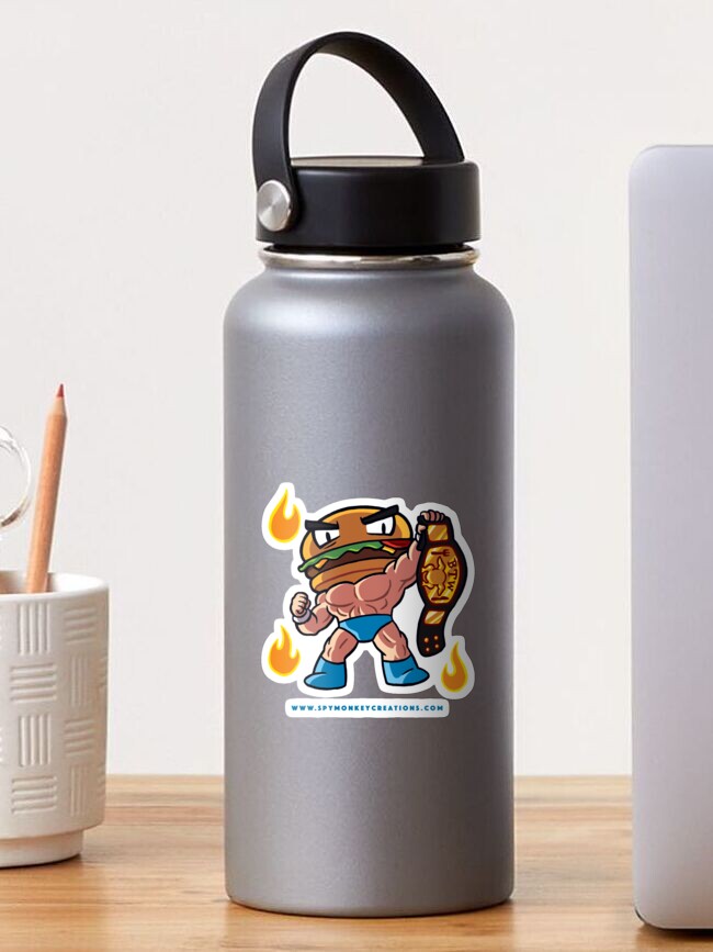 Thumbnail 1 of 3, Sticker, BTW - Jimmy Cheeseburger designed and sold by spymonkey.