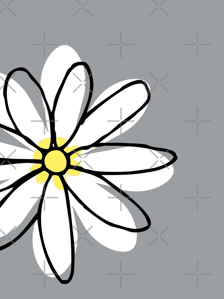 Doodle Cute White Yellow Daisy Flower Art Print for Sale by ColorFlowArt