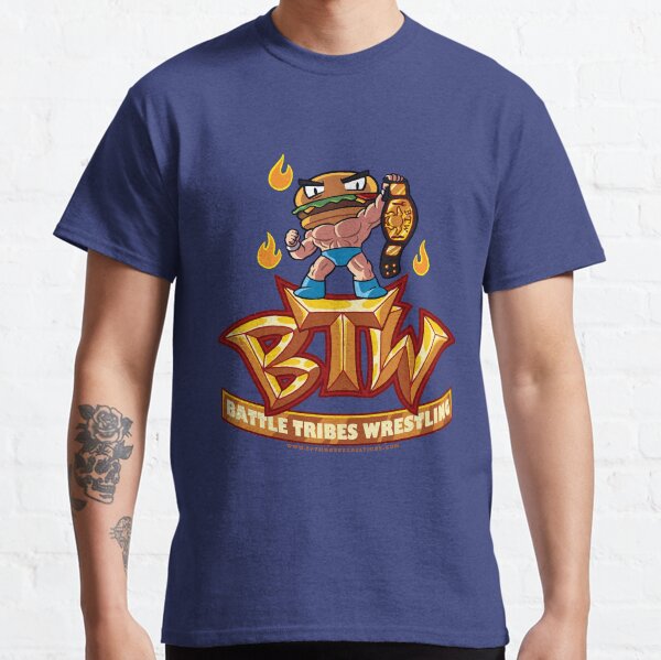 BTW - Battle Tribes Wrestling Logo featuring Jimmy Cheeseburger Classic T-Shirt